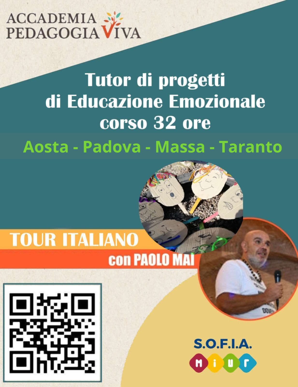 Tutor di progetti di Educazione Emozionale [corso 32 ore ] – tour italiano 2024-2025 