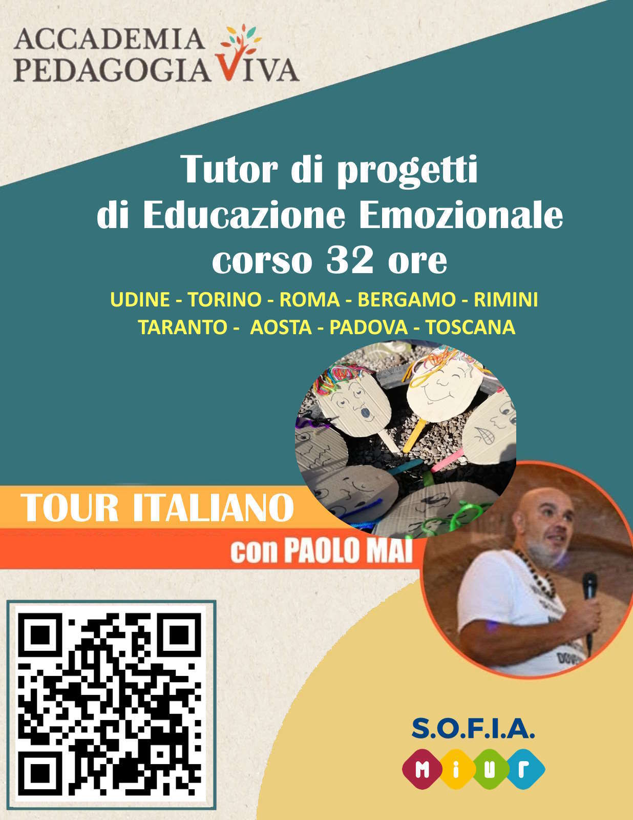 Tutor di progetti di Educazione Emozionale [corso 32 ore ] – tour italiano 2024-2025 